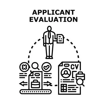 Applicant evaluation concept in human resources recruitment process イラスト素材