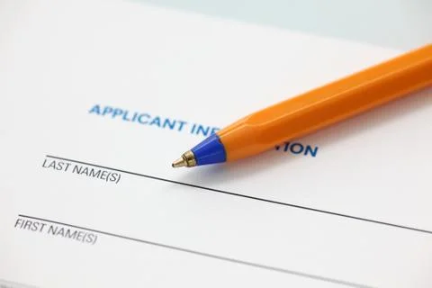 Applicant information Stock Photos