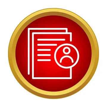Applicant resume document profile file icon Stock Illustration