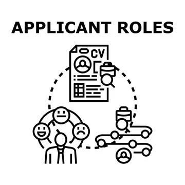 Applicant roles concept with career path and job search イラスト素材