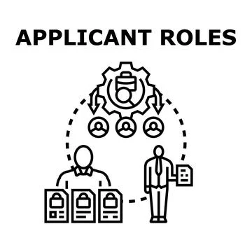 Applicant roles selection for new positions Stockillustratie