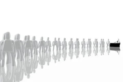 Applicants for a job waiting for interview Illustrazione stock