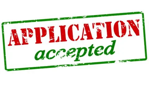 Application accepted Illustrazione stock