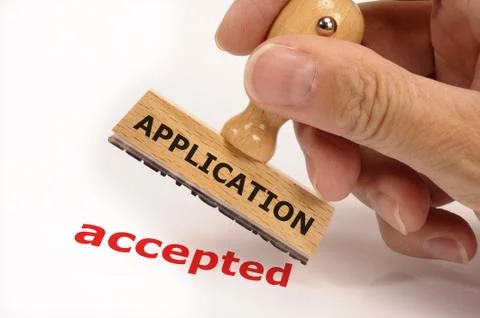 Application accepted Stock Photos