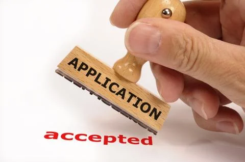 Application accepted Stock Photos