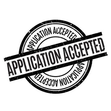 Application Accepted rubber stamp イラスト素材