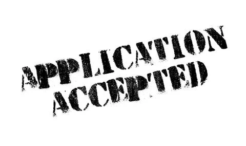 Application Accepted rubber stamp 스톡 일러스트