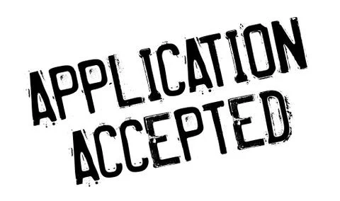 Application Accepted rubber stamp イラスト素材
