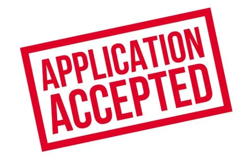 Application Accepted rubber stamp Stock Illustration