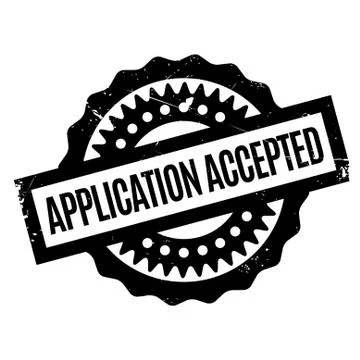 Application Accepted rubber stamp イラスト素材
