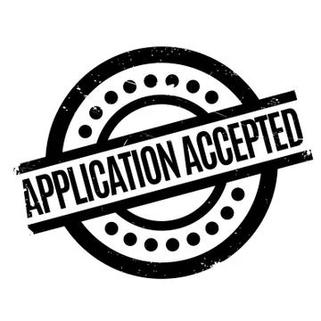 Application Accepted rubber stamp 스톡 일러스트