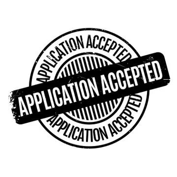 Application Accepted rubber stamp 스톡 일러스트