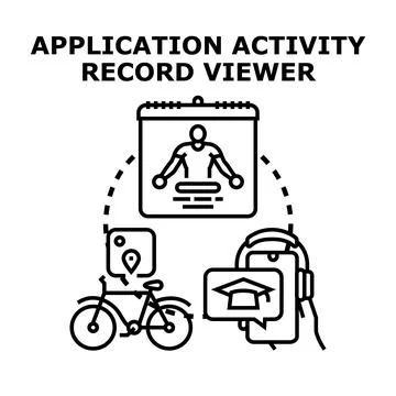 Application activity record viewer concept vector Stock Illustration