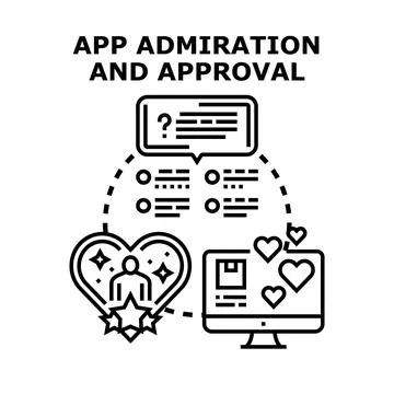 Application admiration and approval concept vector illustration Stock Illustration