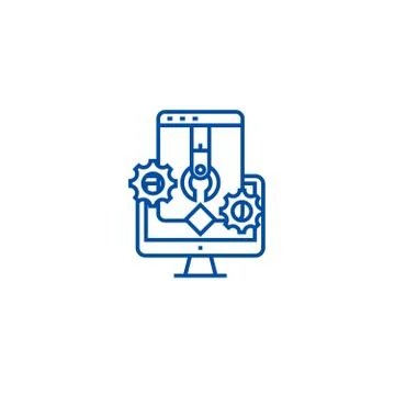 Application and software develop line icon concept. Application and software Stock-Illustration