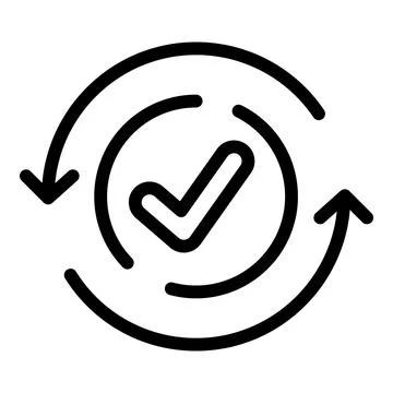 Application approval icon outline vector. Credit finance Stock Illustration