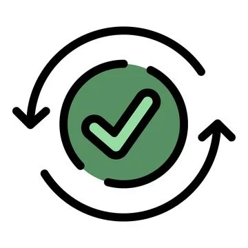 Application approval icon vector flat Stock Illustration