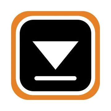 Application, arrow, down icon Stock Illustration