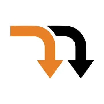 Application, arrow, down icon Stock Illustration