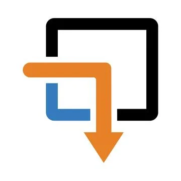 Application, arrow, down icon Stock Illustration