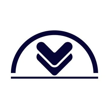 Application, arrow, down icon Stock Illustration