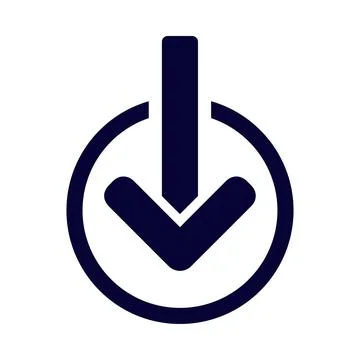 Application, arrow, down icon Stock Illustration