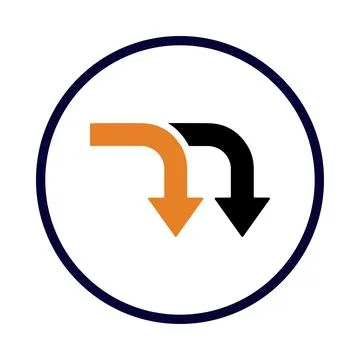 Application, arrow, down icon Stock Illustration