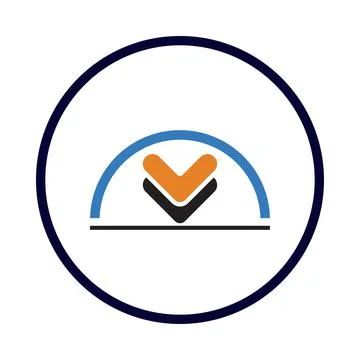 Application, arrow, down icon Stock Illustration