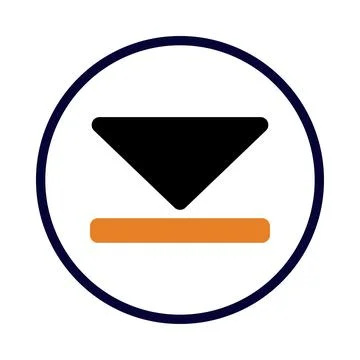 Application, arrow, down icon Stock Illustration