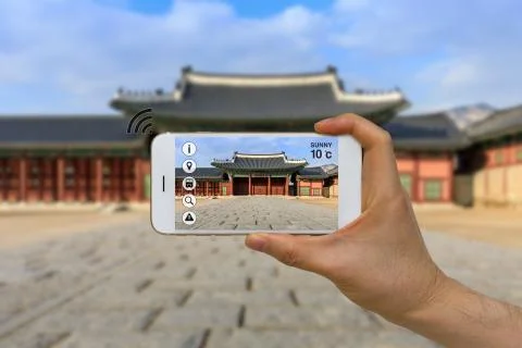 Application of Artificial Intelligence, AI, and Augmented Reality, AR, in T.. Stock Photos