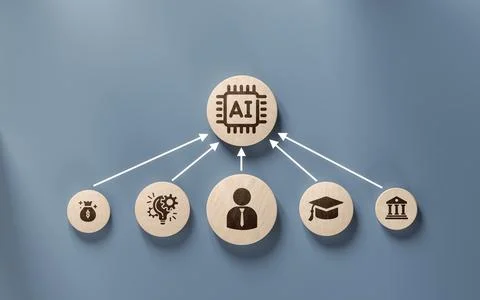Application of artificial intelligence in everyday life: generation of idea.. 스톡 사진