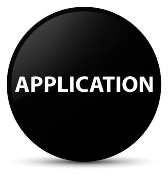 Application black round button Stock Illustration