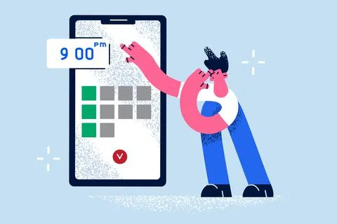 Application for booking management concept Stock Illustration