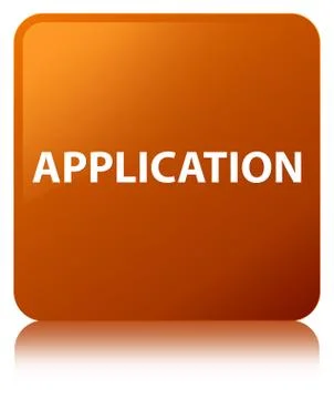 Application brown square button Stock Illustration