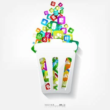 Application button. Social media icon. Cloud computing. Stock Illustration