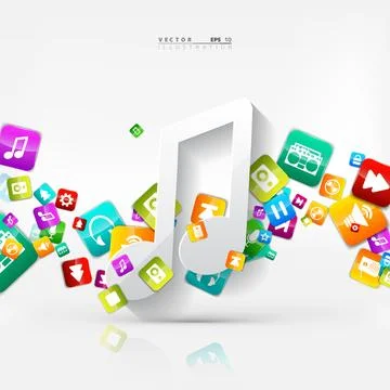 Application button. Social media icon. Cloud computing. Stock Illustration