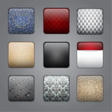 Application buttons Stock Illustration