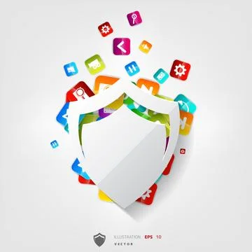 Application button.Social media. Cloud computing. Vector illustration. Stock Illustration