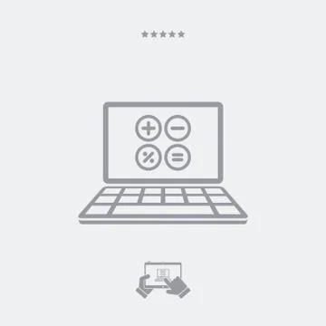 Application for calculating icon Illustrazione stock