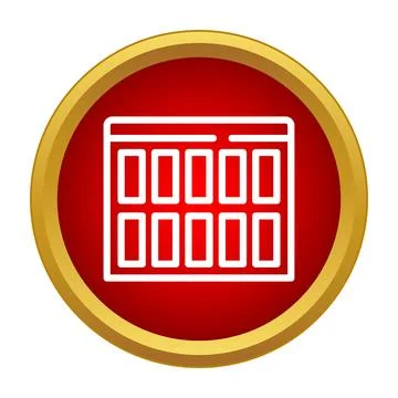 Application calendar icon showing various days or cells Stock Illustration