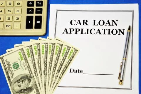 Application for a car Loan Stock Photos