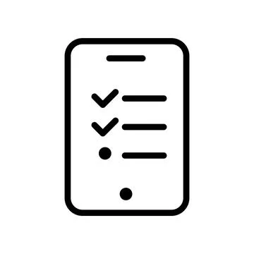 Application check list list mobile order shopping icon Stock Illustration