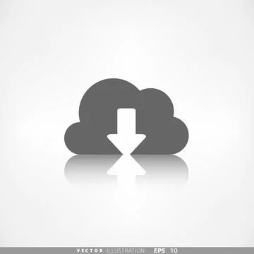 Application cloud icon. Data storage. Illustrazione stock
