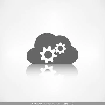 Application cloud icon. Data storage. Stock Illustration