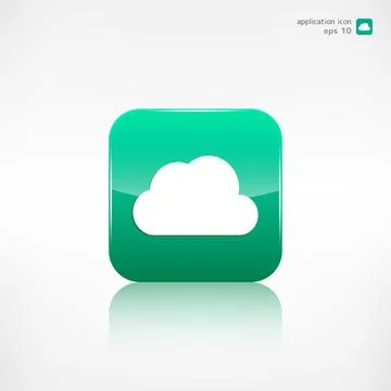 Application cloud icon. Data storage. Stock Illustration
