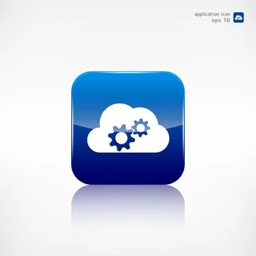 Application cloud icon. Data storage. Stock Illustration