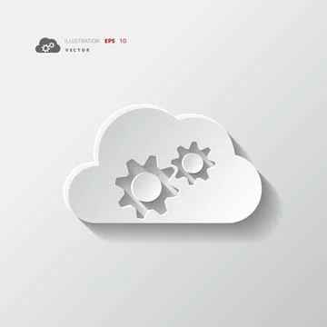 Application cloud icon. Data storage. Illustrazione stock