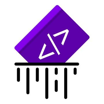 Application coding crusher icon. symbol design Stock Illustration