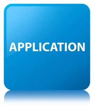 Application cyan blue square button Stock Illustration