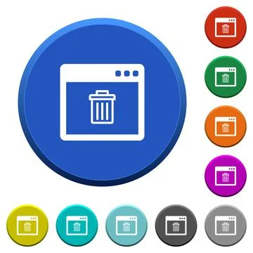 Application delete beveled buttons イラスト素材